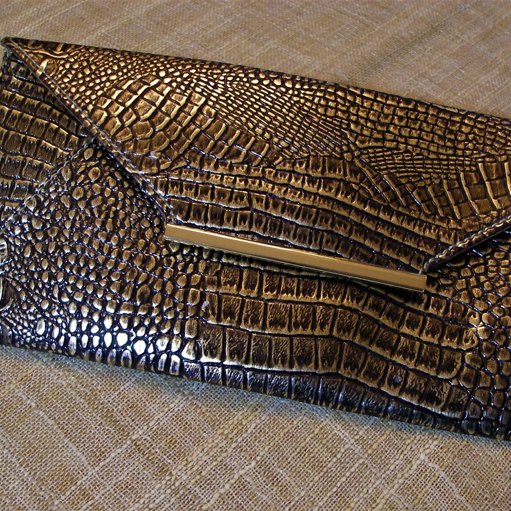 Lauder Black,  Gold Clutch, Purse, Bag